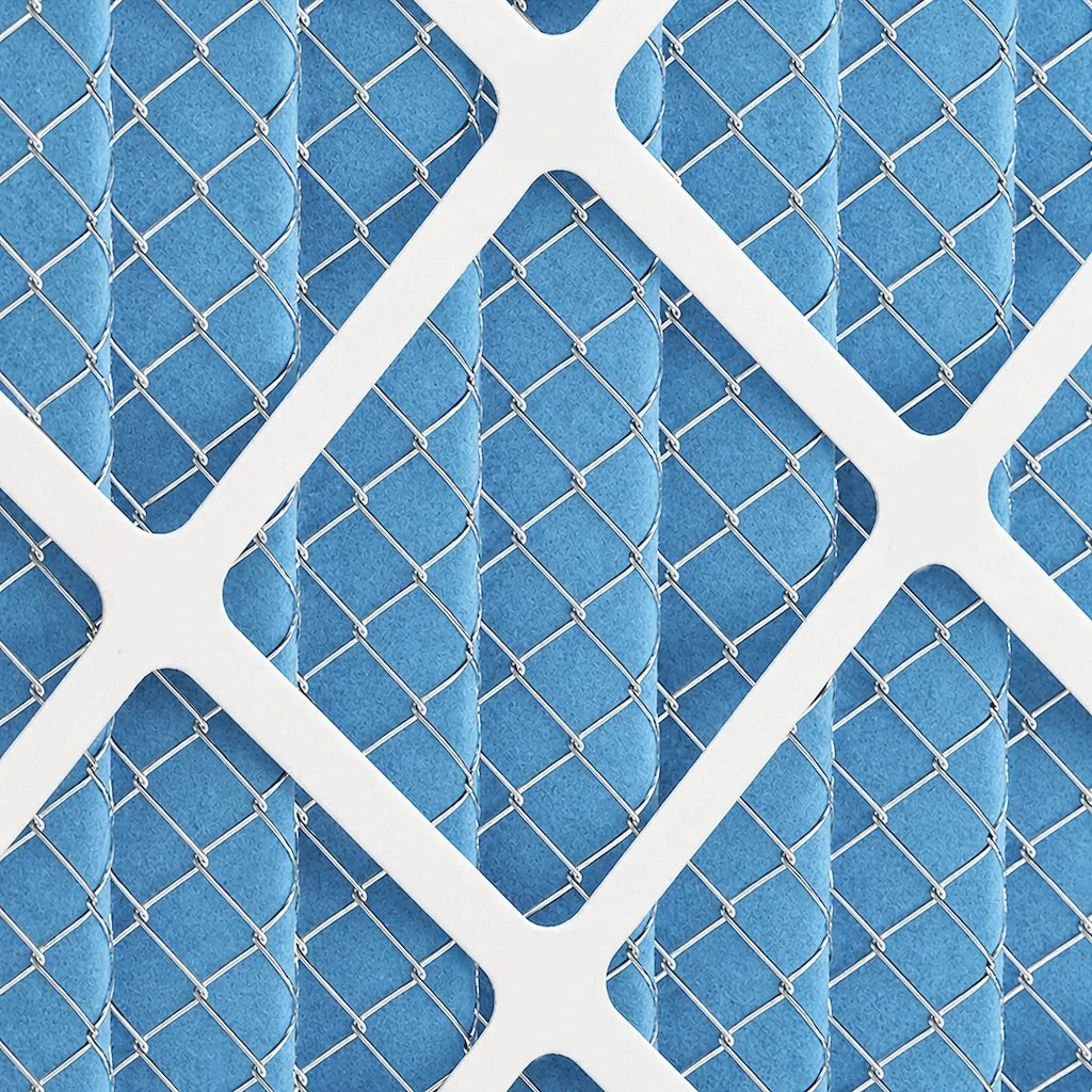 Close up picture of a MERV 11 furnace filter